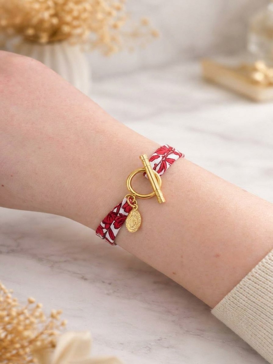 Bracelet Liberty Médaille Miraculeuse – Fermoir doré