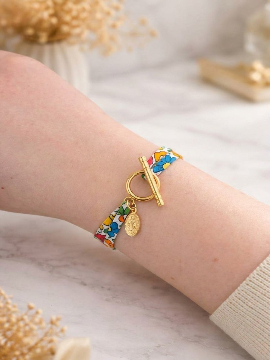 Bracelet Liberty Médaille Miraculeuse – Fermoir doré