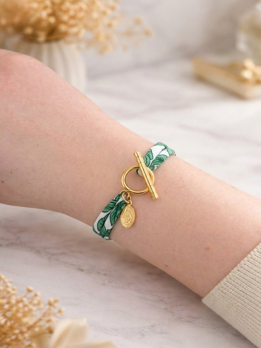 Bracelet Liberty Médaille Miraculeuse – Fermoir doré
