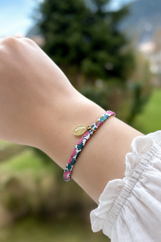 Bracelet Liberty Médaille Miraculeuse – Ajustable